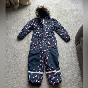 💄H&M unisex Navy Snowsuit with Pink Accents US 8/10